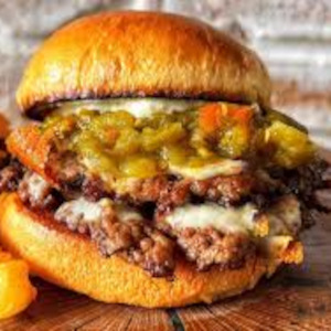 Green Chile Cheeseburger