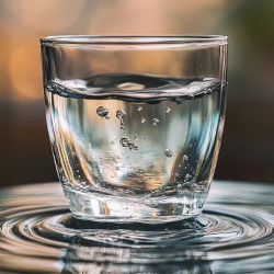 glass of salt water